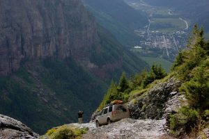 land rover at black bear pass